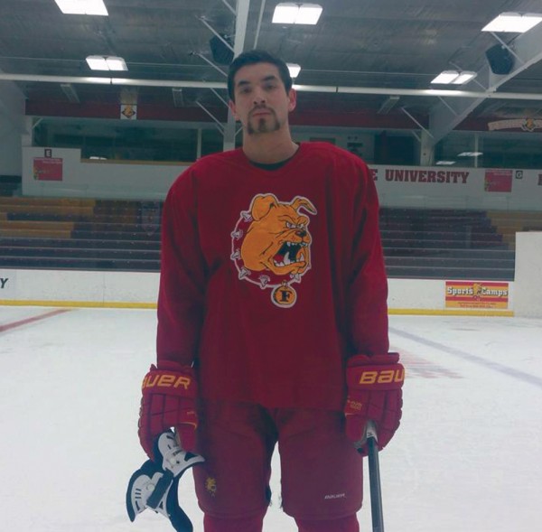 Defenseman Simon Denis fractured his C5 and C6 vertebrae and tore ligaments around the vertebrae during a November 1, 2013 contest with Alabama-Huntsville. After five months of recovery, Denis got back on the ice for the first time since the injury on March 25, 2014.