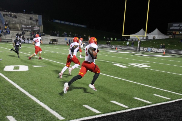 Sophomore defensive back Tavierre Thomas rubbed salt in the wound when he returned an interception 39 yds. for a touchdown late in the fourth quarter.